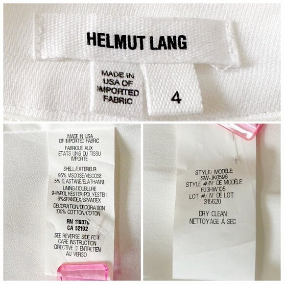 Helmut Lang Torsion‎ White Cutout Blazer, Size 4 - Picture 4 of 16